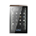 MINEESI Luxury 24-Slot Automatic Watch Winder Mabuchi Motor Touch Screen Remote Control Wood Watch Box Optimal Protective