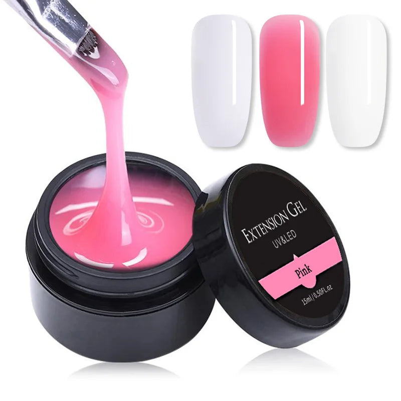 Private Label OEM 7ml Jelly Hard Gel Construction UV Builder Nail Extension Gel
