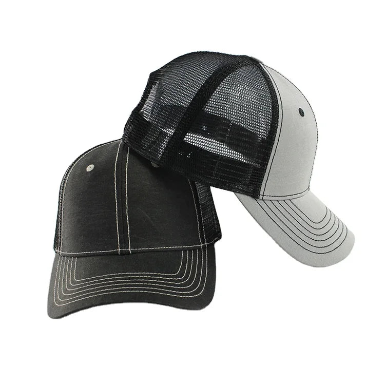 New Trends Fashion Sublimation Man Hat Custom Logo Sports Cap  5/6 Panel Mesh Trucker Cap