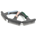 Factory Wholesale Color Box Packaging Double-Deck Cat Needle Hair Brush Dog Pet Grooming Rake Brushed