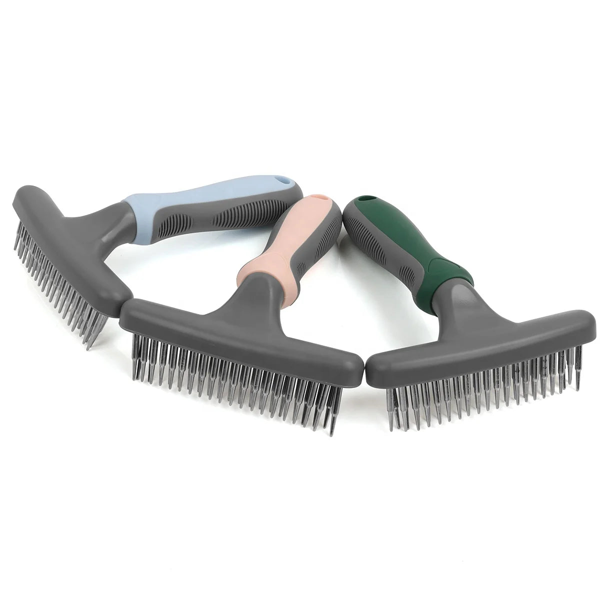 Factory Wholesale Color Box Packaging Double-Deck Cat Needle Hair Brush Dog Pet Grooming Rake Brushed