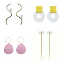 Personalized Women Tassel Pearl Flower 925 Sterling Silver Gold-Plated Plated Metal Earrings Trendy