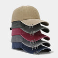 Men's Women's Retro Street Dance Baseball Hats Fashionable Sporty Washed Cotton Personality Metal Rings Sun Shade for Outdoor