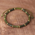 Boho 5*12mm Natural Stone Olive Jade Beads Fashion Adjustable Gemstone Dainty Bracelet Jewelry Dropshipping Wholesale