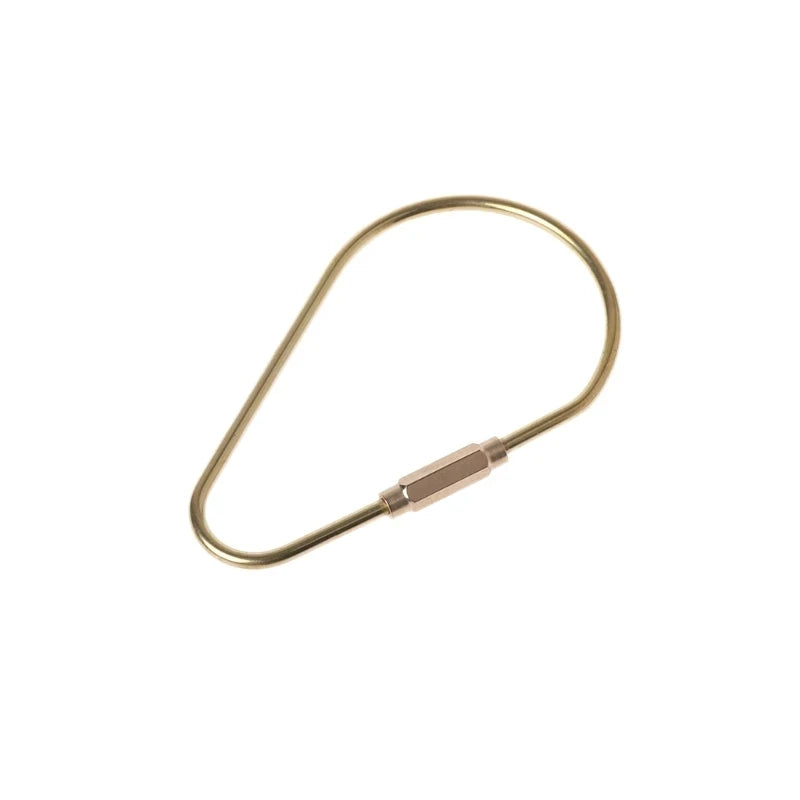 Outdoor Brass Carabiner Keychain Hiking Camping Hang Hook Buckle Car Key Ring