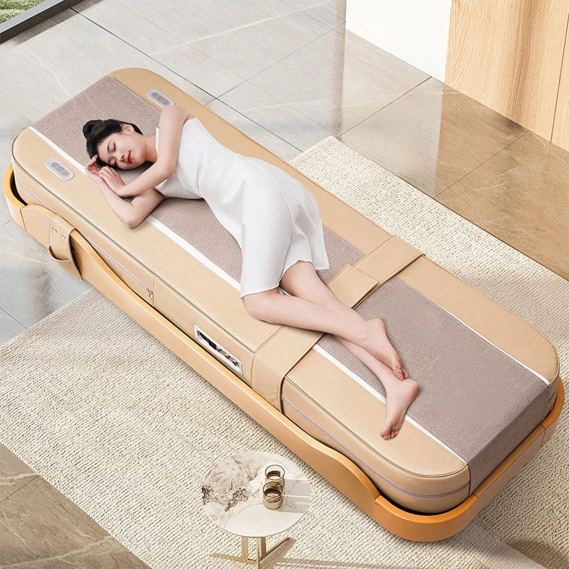 Professional Folding Automatic Bed Massage Table Portable Jade Master Thermal Electric Stone Multifunctional Massage Bed