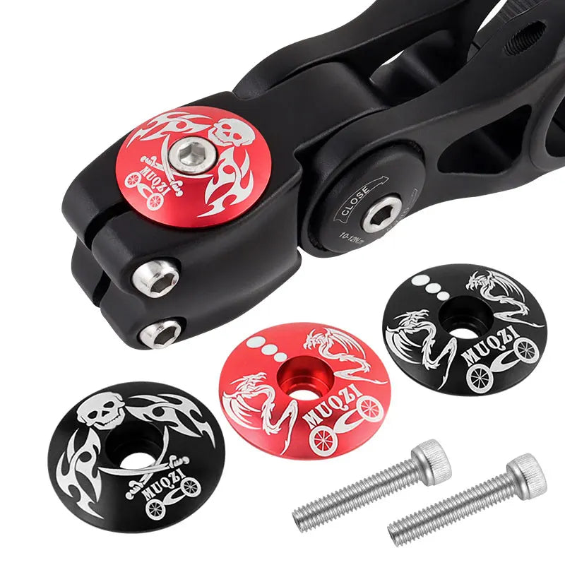MUQZI Bicycle Aluminum Alloy Headset Cover Bicycle Stem Top Cap for 28.6 mm Front Fork Head Tube