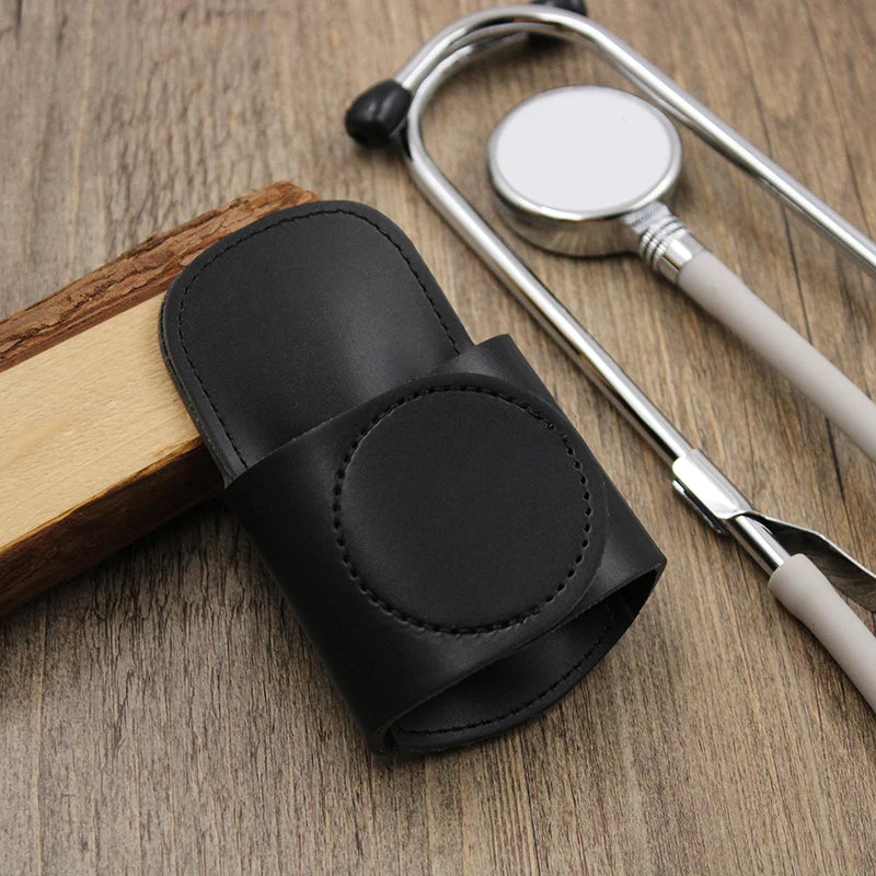 RTS PU Leather Medical Tool Case Stethoscope Hip Clip Holder Waist Belt Stethoscope Storage Bag Nurse Gifts Accessories