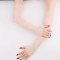 Fashion Summer Sunscreen Sleeve Women Long Sun UV Protection Arm Sleeve Trendy Lace Outdoor Fishing Driving Hand Cover Female