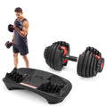 24kg Adjustable Combination Dumbbell Set 52.5lb Space Efficient Home Use Free Weight Dumbbell for Unisex Training