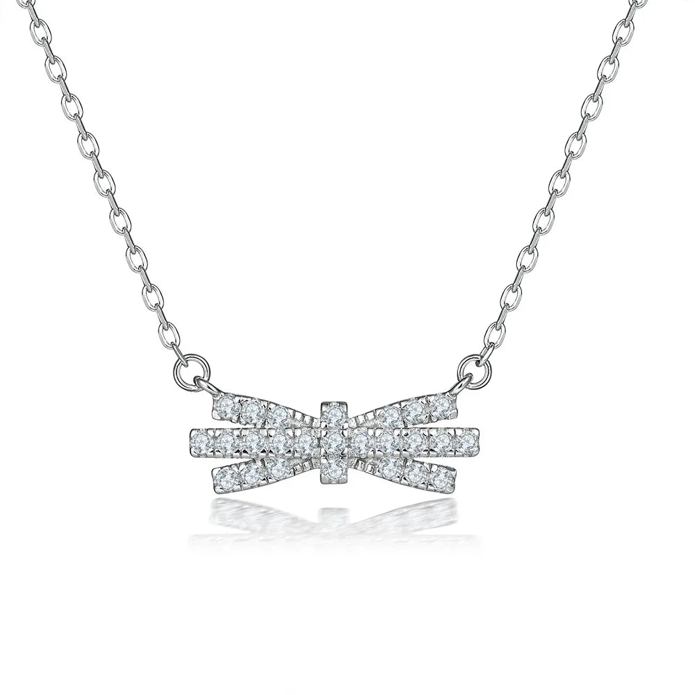 Fashion Simple 925 Sterling Silver Necklace Zirconia Necklace Versatile Design Ins Style Pendant Necklace