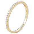 Minimalist Fashion Jewelry 925 Sterling Silver Ring Full of Diamond Zircon Gold Plated Thin Rings Jewelry for Women
