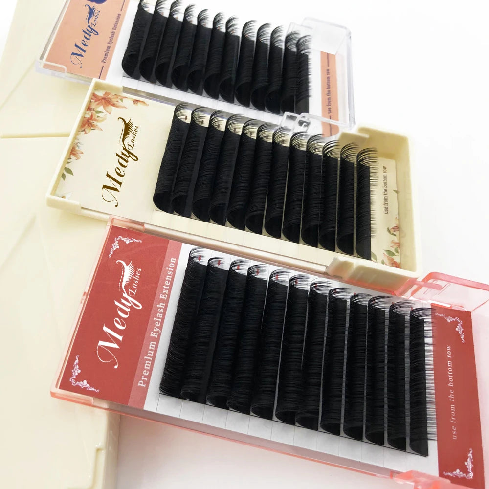 Wholesale Cashmere Individual Eyelash Extension Vendor Premium Velvet Korean PBT Volume Lash Extension Trays With Custom Logo