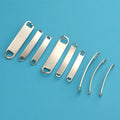 Hot Sale Stainless Steel Blank Rectangle Curved Bar Pendant Diy Bracelets Necklace Charm Connector Jewelry