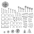 Wholesale Custom Body Piercing Multifunctional Stackable Piercing Accessories Surgical Steel Nose Horseshoe Ring