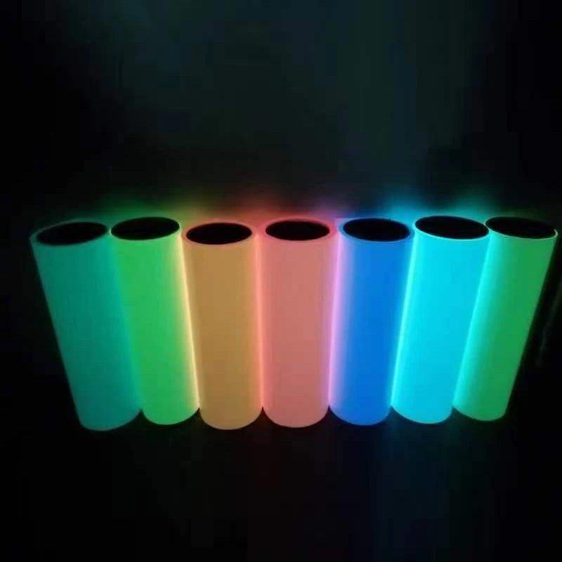 1.24x45.7M Glow in the Dark Heat Transfer Vinyl Rolls Film for T-shirt Safety Exit Graphic Design Vinyl Rolls Paper