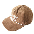 Brown Corduroy Common Low Profile Unstructured Snapback Caps Custom 5 Striped Checkered 3D Embroidery Unisex Adults Four Seasons