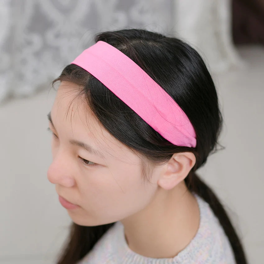 Factory Price Headband Absorbing Sweat Fashion Style Popular Hair Accessories Women Sports Gym Stretchy Candy Color Hair Band