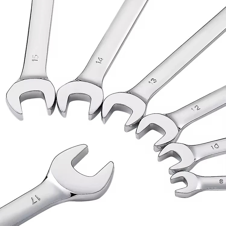 Dual-Purpose Quick-Release Mirror Wrench Ratchet Plum Opening Auto Repair Hardware Tools with Screw Driver OEM Customizable