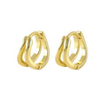 Double Layer 925 Sterling Silver Hoop Earring Fashion Jewelry