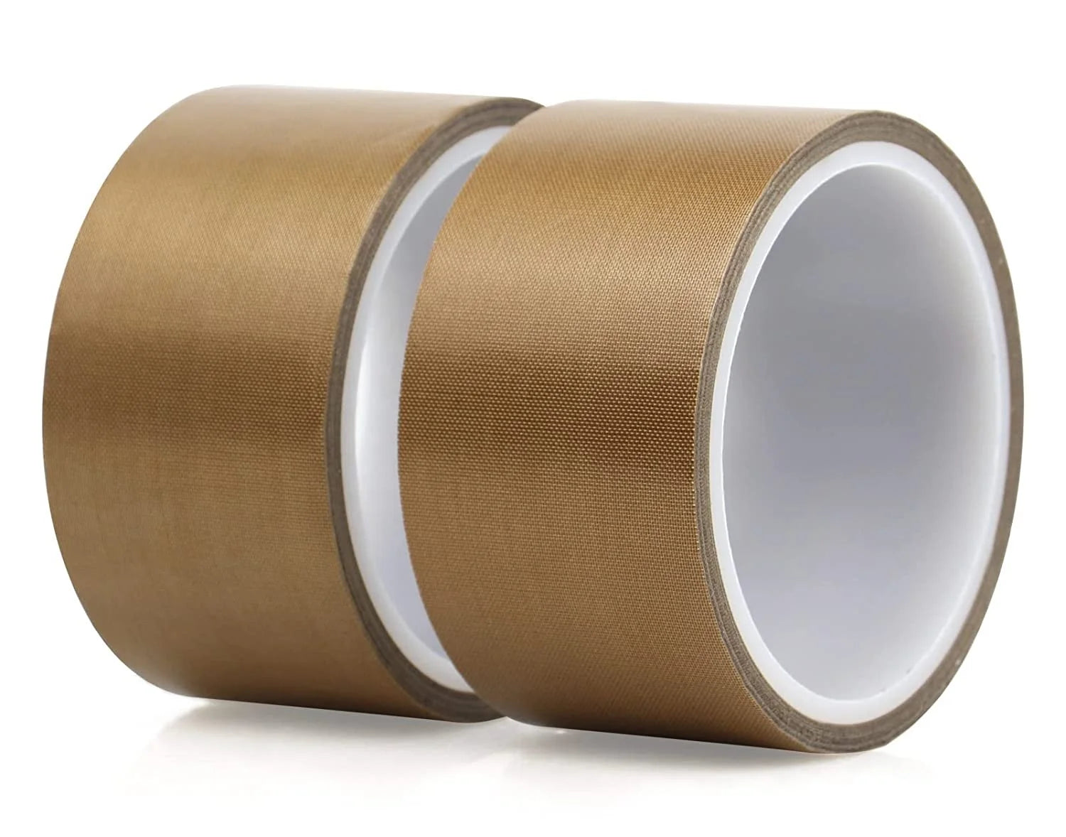 2 Pack PTFE Coated Fabric Silicone Adhesive Tape  5.2 Mil 2 Inch X 33 FT  for Impulse Sealers Vacuum Sealer Machine Vinyl Wrap