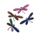 Retro Handmade Men Garment Jewelry Suit Badge Colorful Crystal Rhinestone Dragonfly Corsage Bride Alloy Insect Lapel Pin Brooch