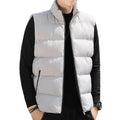 Men's Casual Sleeveless Zipper Foldable Puffer Jacket Vest Hot Sale Streetwear Style for Winter Outer Wear