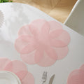 Wholesale Durable PVC Woven Table Mats Washable Easy Clean Vinyl Dining Pads Flower Place Mats for Party Home Decor