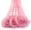 Stone Factory Wholesale Polished Matte Faceted Pink Rose Quartz 4/6/8/10/12mm Precious Stone Beads for Jewelry DIY Making