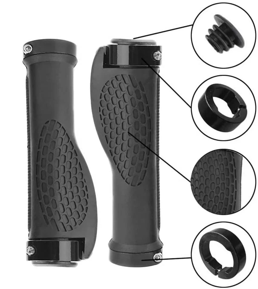 New Image MTB Grips Bike Hand Grips Mountain Bike Handlebar Lockable Cycling TPR Rubber Handlebar Grip for Scooter Accessories