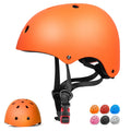 Orange ABS+EPS CE Certified Outdoor Multi-Sport Cycling Bike Roller Skate Skateboard Scooter Helmet for Kids Youth Adult