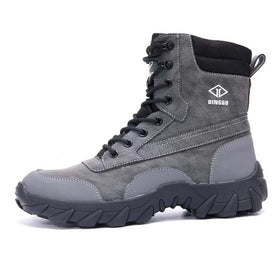 ZG Steel Toe High ankle Safety Boots for Convenient Wear Brown microfibre leather safety work boots anti slip safety boot