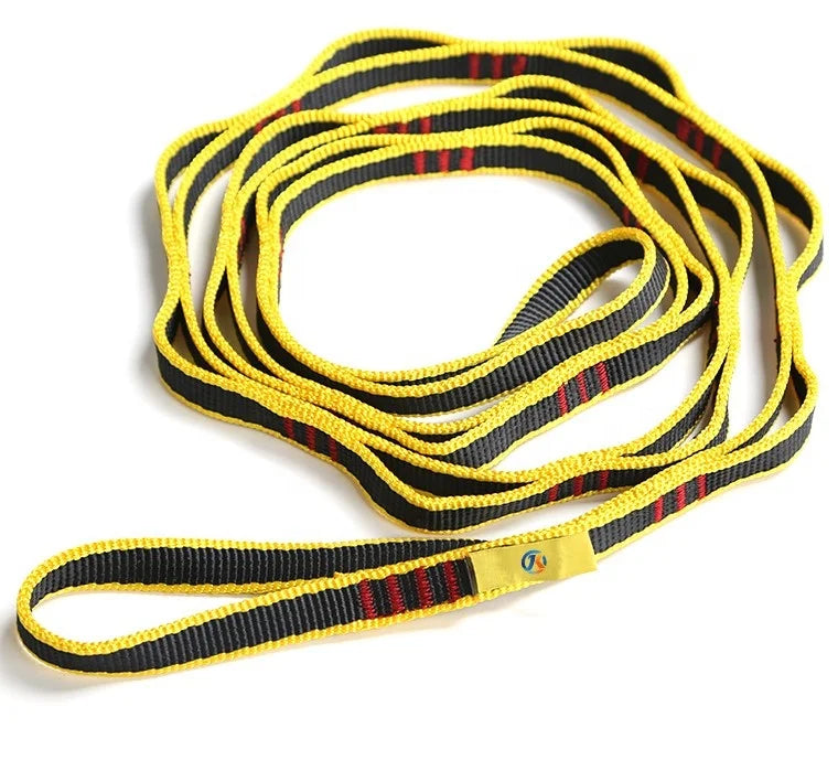 Nylon Daisy Chain 6 Loop Multipurpose Strap Rope 2pcs 25kN Strong Climbing Straps 43 Inches for Yoga Swing Yoga Hammock Trapeze