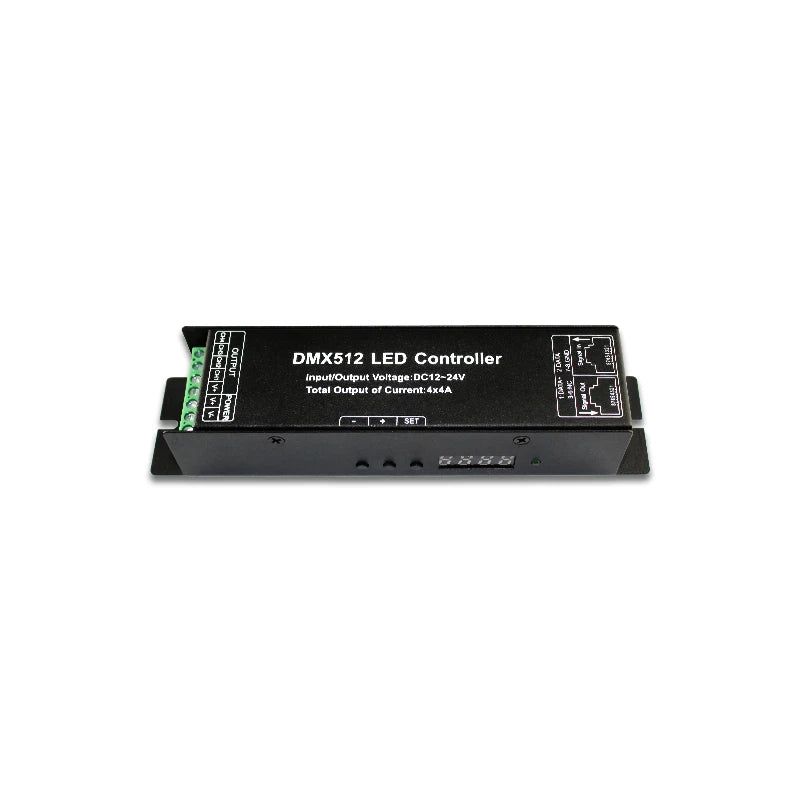 Factory Direct 12V 24V 4A Digital Display 4Channels RGBW DMX512 Controller for RGBW Led Strip