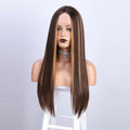 Wholesale 13*4 Lace Front Wigs Natrual Breathable Long Straight Synthetic Wig Glueless for Black Women Heat Resistant Fiber Hair