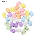 50PCS 3*4cm Artificial Bird Eggs Foam Easter Eggs for Crafts Easter Decorations 2023 Painted Bird Pigeon Eggs DIY Craft Easter