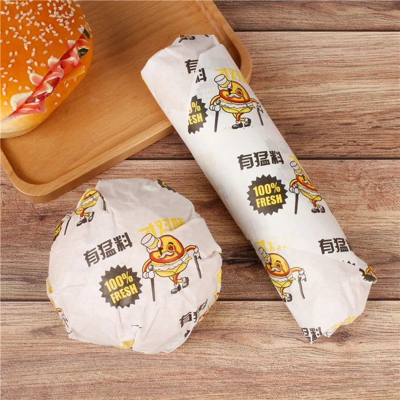 Factory Wholesale Custom Design Size PE Coated Greaseproof Food Packaging Paper Parchment Paper Safe for Cookie Wrapping