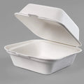 Biodegradable Sugarcane Bagasse 6x6inch Disposable Luxury Plates 125pcs Microwaveable Unbreakable Waterproof Oilproof Takeout