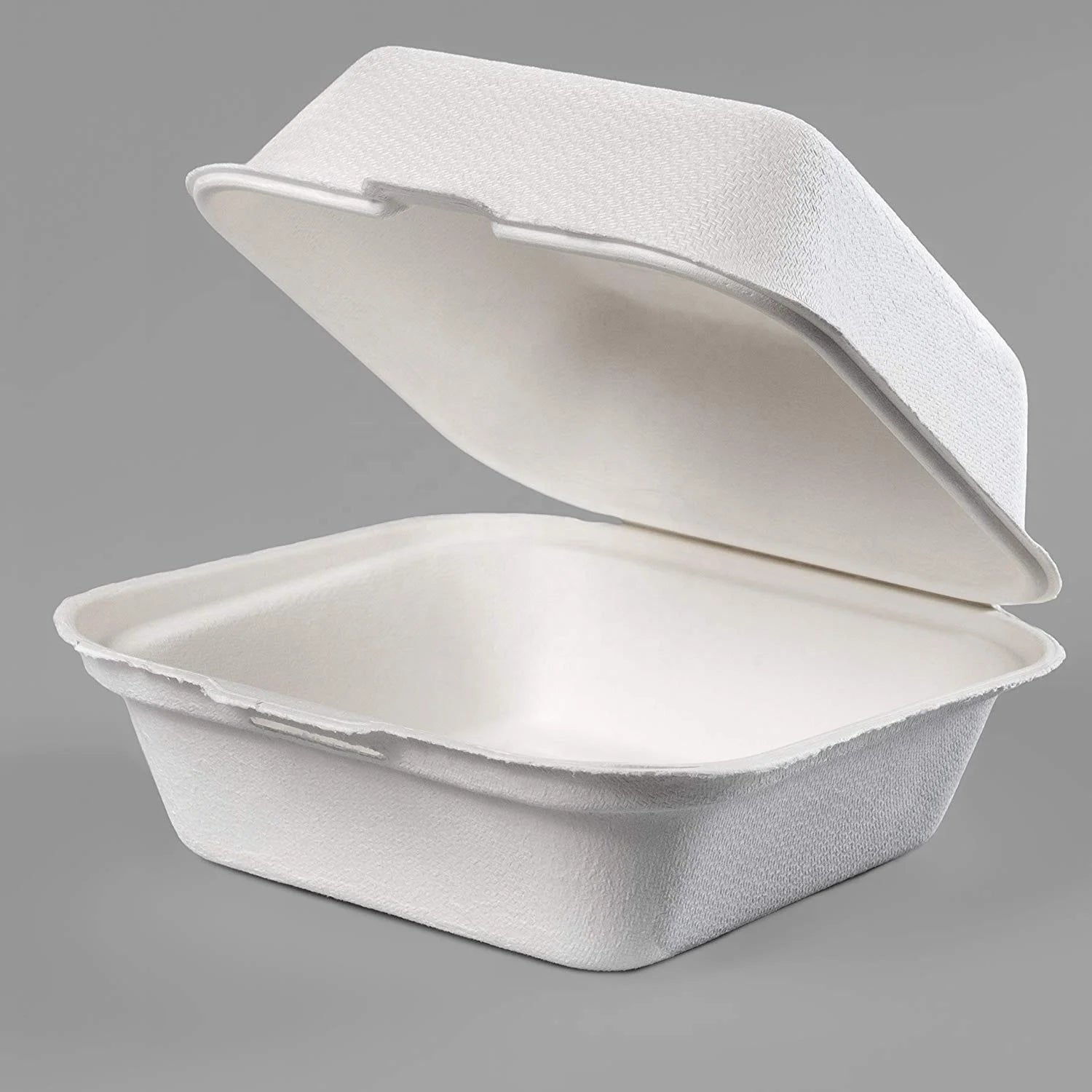 Biodegradable Sugarcane Bagasse 6x6inch Disposable Luxury Plates 125pcs Microwaveable Unbreakable Waterproof Oilproof Takeout