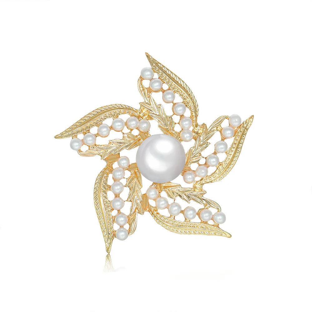 DR954 Fashion Flower Brooch Women Gold Brooch Jewelry Wholesale