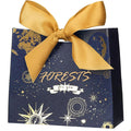 Custom Hot Stamping Blue Sturdy Paper Bag Can Be Disassembled and Folded Candy Festival Gift Box