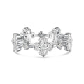 Dylam Stylish 925 Sterling Silver Rhodium Plated Women Fine Fashion Heart Clover Shape 5A Cubic Zirconia Daily Jewelry Rings