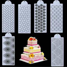 High Quality Plastic Spray Floral Templates Cake Decorating Stencils Mold Side Baking Mesh Stencil