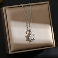 Fashion Zircon Snowflower Necklace for Women Wholesale N231271
