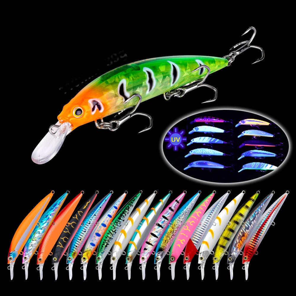 110MM 39g Big Game Thru-Wire Construction Sea Fishing Lures GT Tuna Sinking Minnow Fishing Lure Wobblers