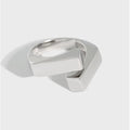 Unique Design Geometric Shape Jewelry 18K Gold Plated S925 Sterling Silver Open Adjustable Rings for Women