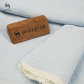 Woven Eco-friendly Two Tone Garment Use Cloth Material Linen Cotton Crepe Fabric for Girls' Dress
