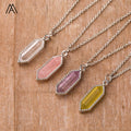 Women's Classy Hexagonal Healing Stone Pendant Choker Necklace Designer Wedding Jewelry for Party Occasions