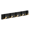 Hole-free Folding Space Aluminum 6-Hook Multifunction Coat Hook for Bedroom Door Rear Porch