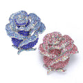 2026 Fashion Jewelry Luxury Rhinestone Rose Brooch Pin Red Flower Brooches for Valentine's Day Woman Accessories